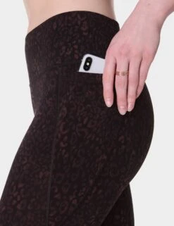 Sweaty Betty Ultimate Studio 7/8 Leggings - Brown Panther Print -The Sports Edit sweaty betty ultimate studio 7 8 leggings brown panther sb10033a78 7