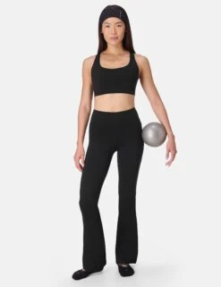 Sweaty Betty Ultimate Studio Flare Trousers 32" - Black -The Sports Edit sweaty betty ultimate studio flare trousers 32in black sb10008r 7