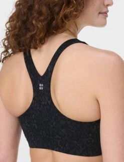 Sweaty Betty Ultimate Studio Racerback Bra - Black Panther Print -The Sports Edit sweaty betty ultimate studio racerback bra black panther print sb10034a 4