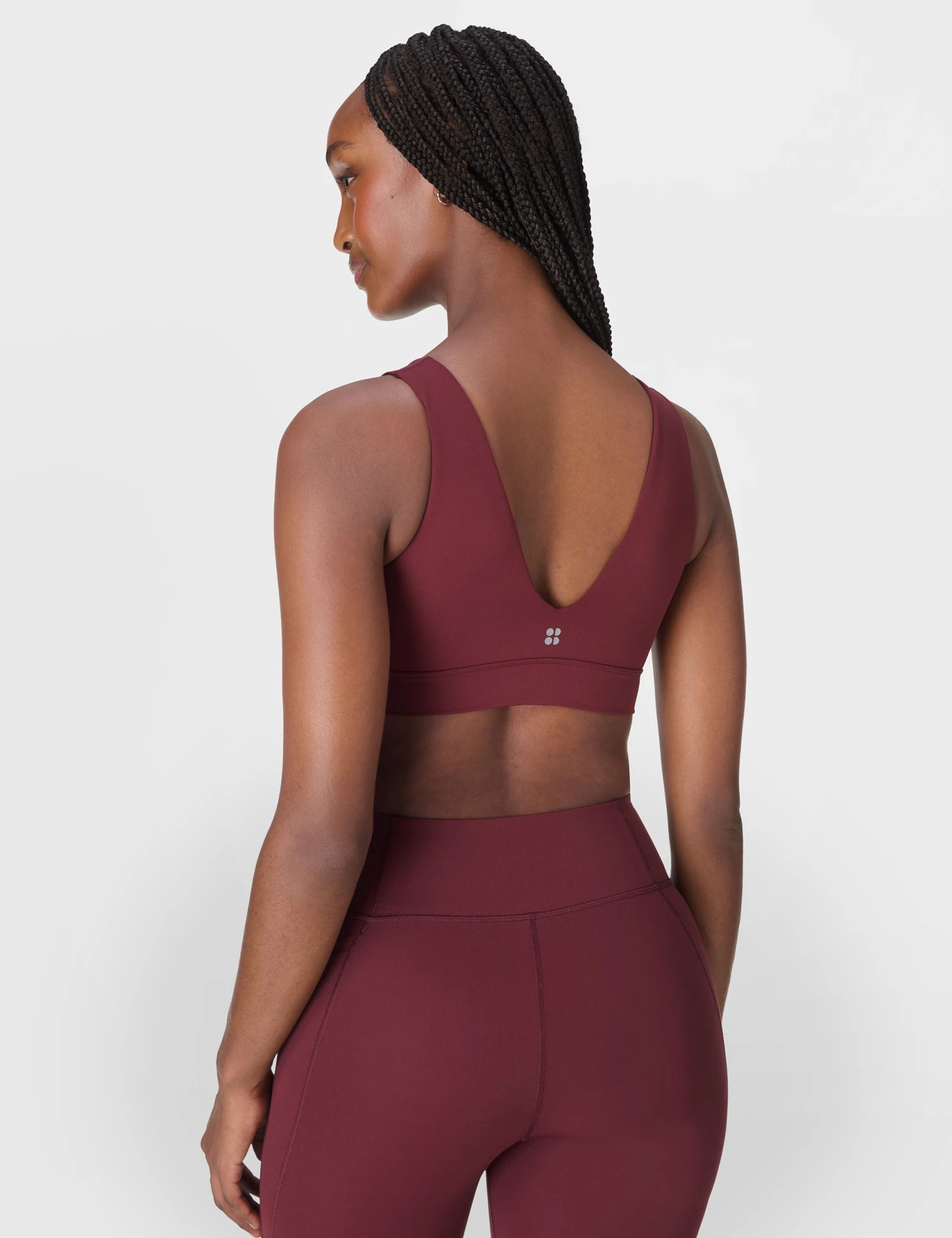 Sweaty Betty Ultimate Studio Voop Bra - Garnet Red 4 Sweaty Betty Ultimate Studio Voop Bra - Garnet Red - Image 2