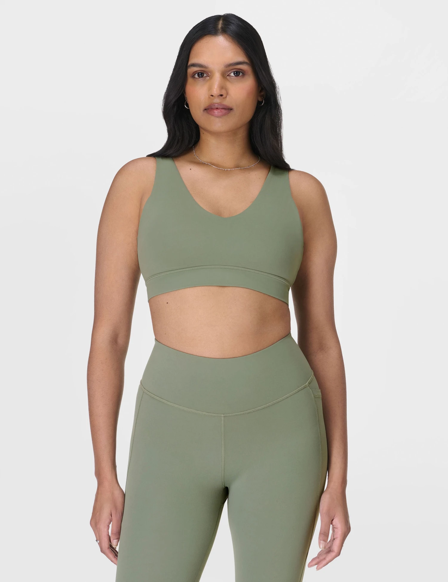 Sweaty Betty Ultimate Studio Voop Bra - Willow Green 3 Sweaty Betty Ultimate Studio Voop Bra - Willow Green