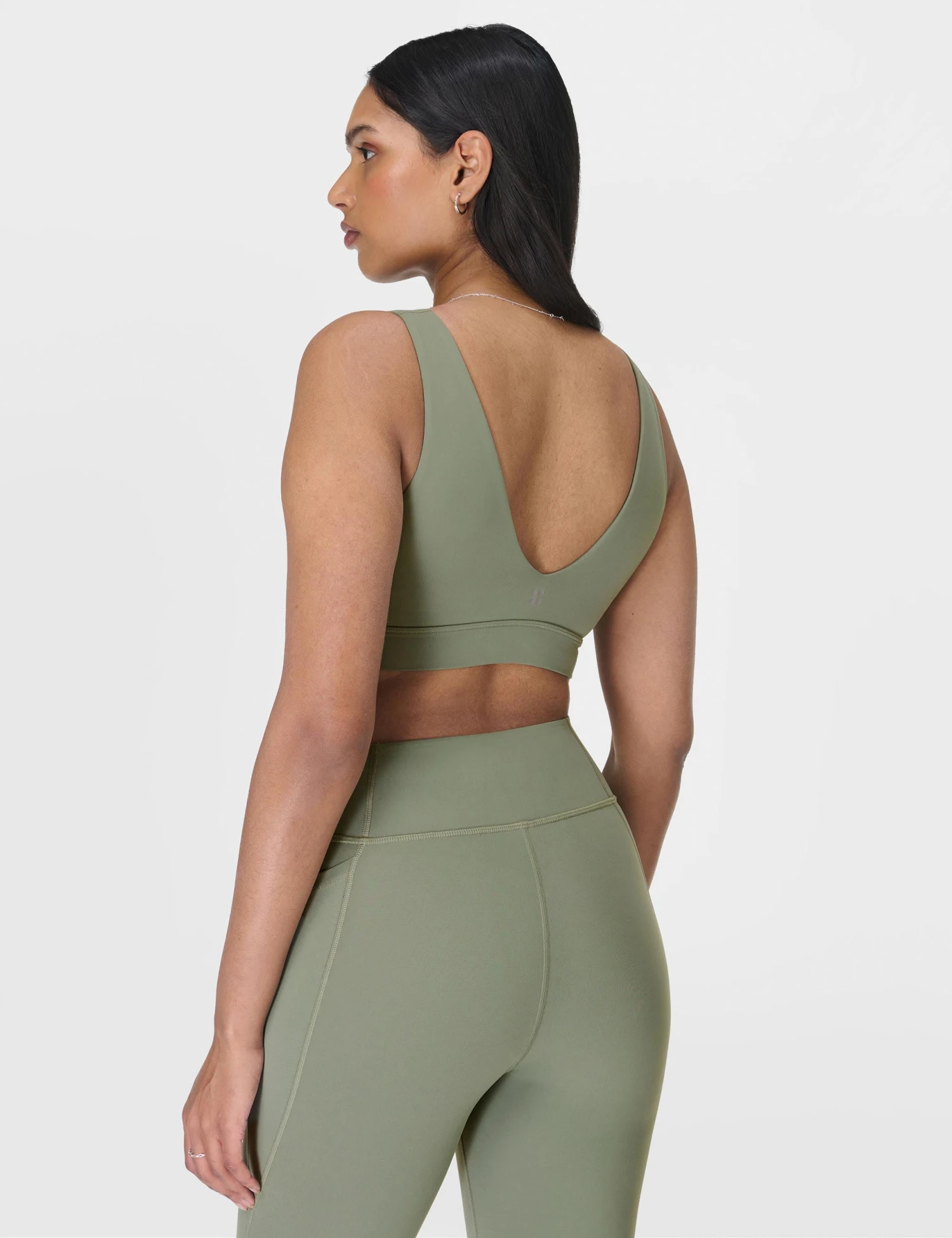 Sweaty Betty Ultimate Studio Voop Bra - Willow Green 4 Sweaty Betty Ultimate Studio Voop Bra - Willow Green - Image 2