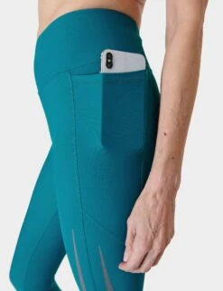Sweaty Betty Zero Gravity 7/8 Illuminate Running Leggings - Reef Teal/Salt Blue Reflective -The Sports Edit sweaty betty zero gravity 7 8 illuminate running leggings reef teal salt blue reflective sb9103 7