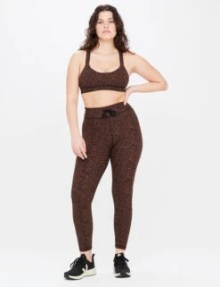 Leo 25" Midi Pant - Leopard -The Sports Edit the upside leo 25in midi pant leopard USW223005 3