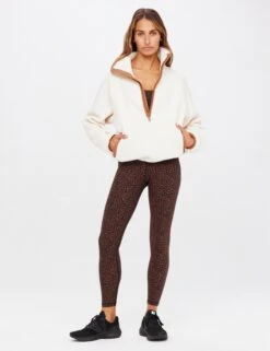 Leo 25" Midi Pant - Leopard -The Sports Edit the upside leo 25in midi pant leopard USW223005 5