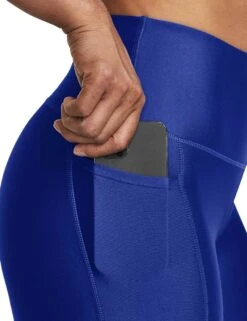 Under Armour HeatGear No-Slip Waistband Full-Length Leggings - Team Royal/Black -The Sports Edit under armour heatgear no slip waistband leggings royal black 1365336 400 5