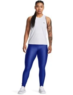 Under Armour HeatGear No-Slip Waistband Full-Length Leggings - Team Royal/Black -The Sports Edit under armour heatgear no slip waistband leggings royal black 1365336 400 6