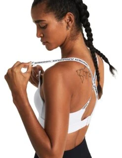 Under Armour Infinity 2.0 Mid Sports Bra - White/Black 8 Under Armour Infinity 2.0 Mid Sports Bra - White/Black -The Sports Edit under armour infinity 2 0 mid sports bra white black 1384123 100 3