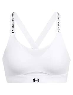 Under Armour Infinity 2.0 High Sports Bra - White -The Sports Edit under armour infinity high 2 bra white 1384112 001 3