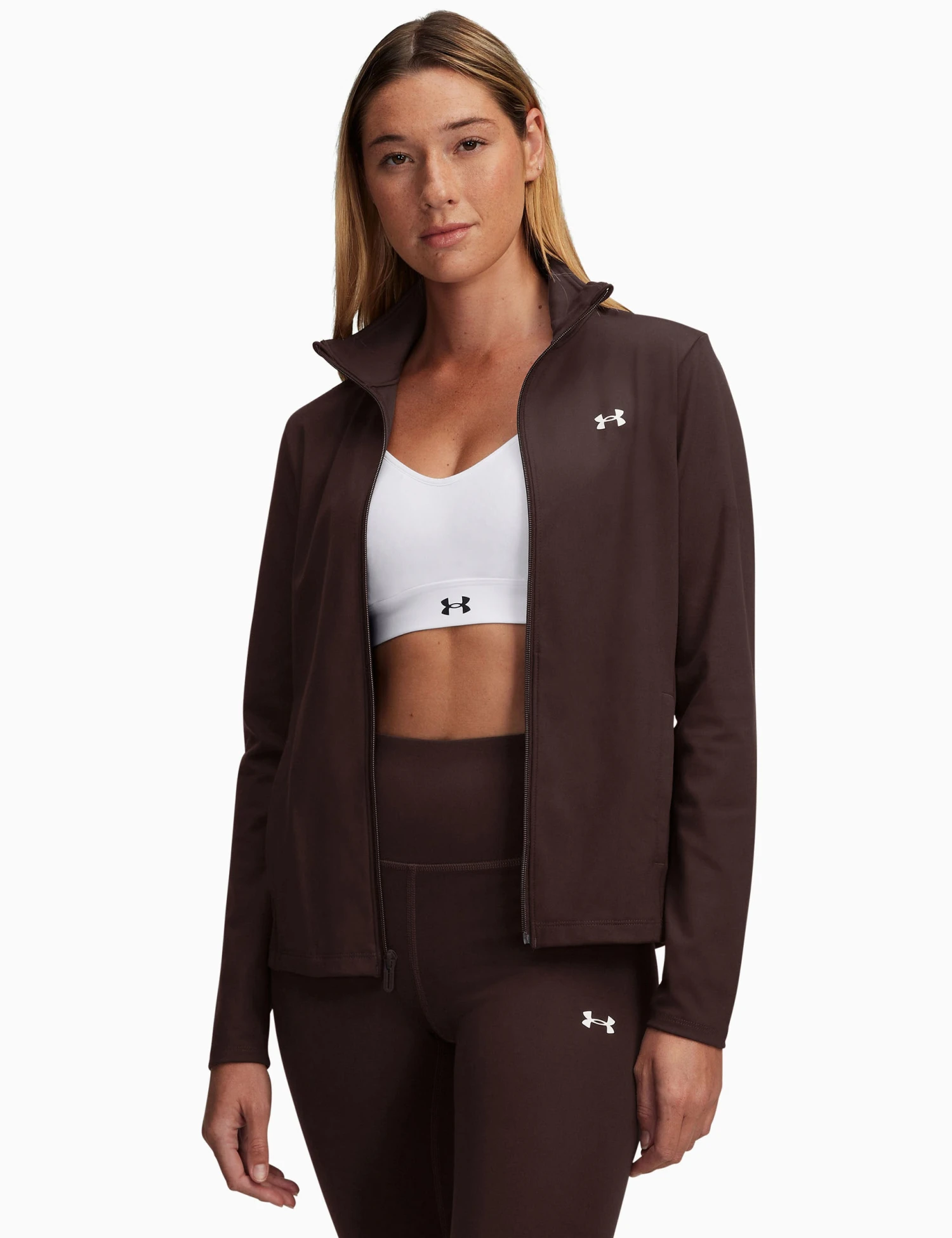 Under Armour Motion Jacket - Brown Obsidian/White 3 Under Armour Motion Jacket - Brown Obsidian/White