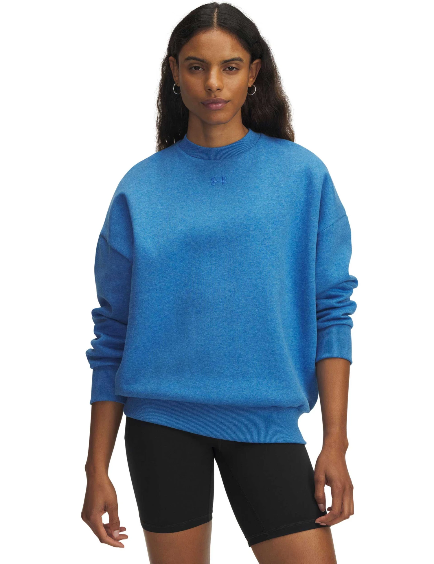 Under Armour Rival Fleece Oversized Crew - Blue Atlantis/Light Heather 3 Under Armour Rival Fleece Oversized Crew - Blue Atlantis/Light Heather