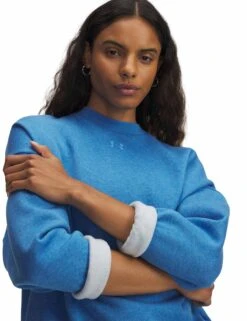 Under Armour Rival Fleece Oversized Crew - Blue Atlantis/Light Heather 7 Under Armour Rival Fleece Oversized Crew - Blue Atlantis/Light Heather -The Sports Edit under armour rival fleece oversized crew blue light heather 1386463 403 3
