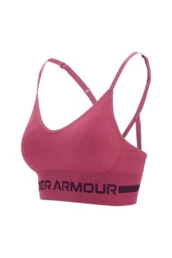 Under Armour Seamless Low Long Sports Bra - Pink Quartz/Polaris Purple -The Sports Edit under armour seamless low long sports bra pink quartz polaris purple 1357719 678 1