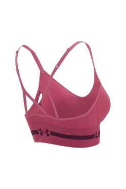 Under Armour Seamless Low Long Sports Bra - Pink Quartz/Polaris Purple -The Sports Edit under armour seamless low long sports bra pink quartz polaris purple 1357719 678 2