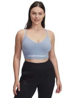 Under Armour Vanish Seamless Low Sports Bra - Harbour Blue/White