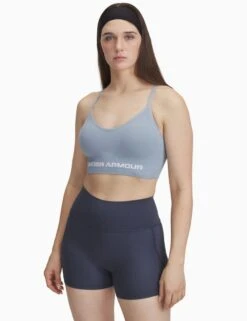 Under Armour Vanish Seamless Low Sports Bra - Harbour Blue/White 8 Under Armour Vanish Seamless Low Sports Bra - Harbour Blue/White -The Sports Edit under armour vanish seamless low bra blue white 1384417 466 2