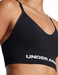 Under Armour Vanish Seamless Low Sports Bra - Black/White -The Sports Edit under armour vanish seamless low sports bra black white 1384417 001 3