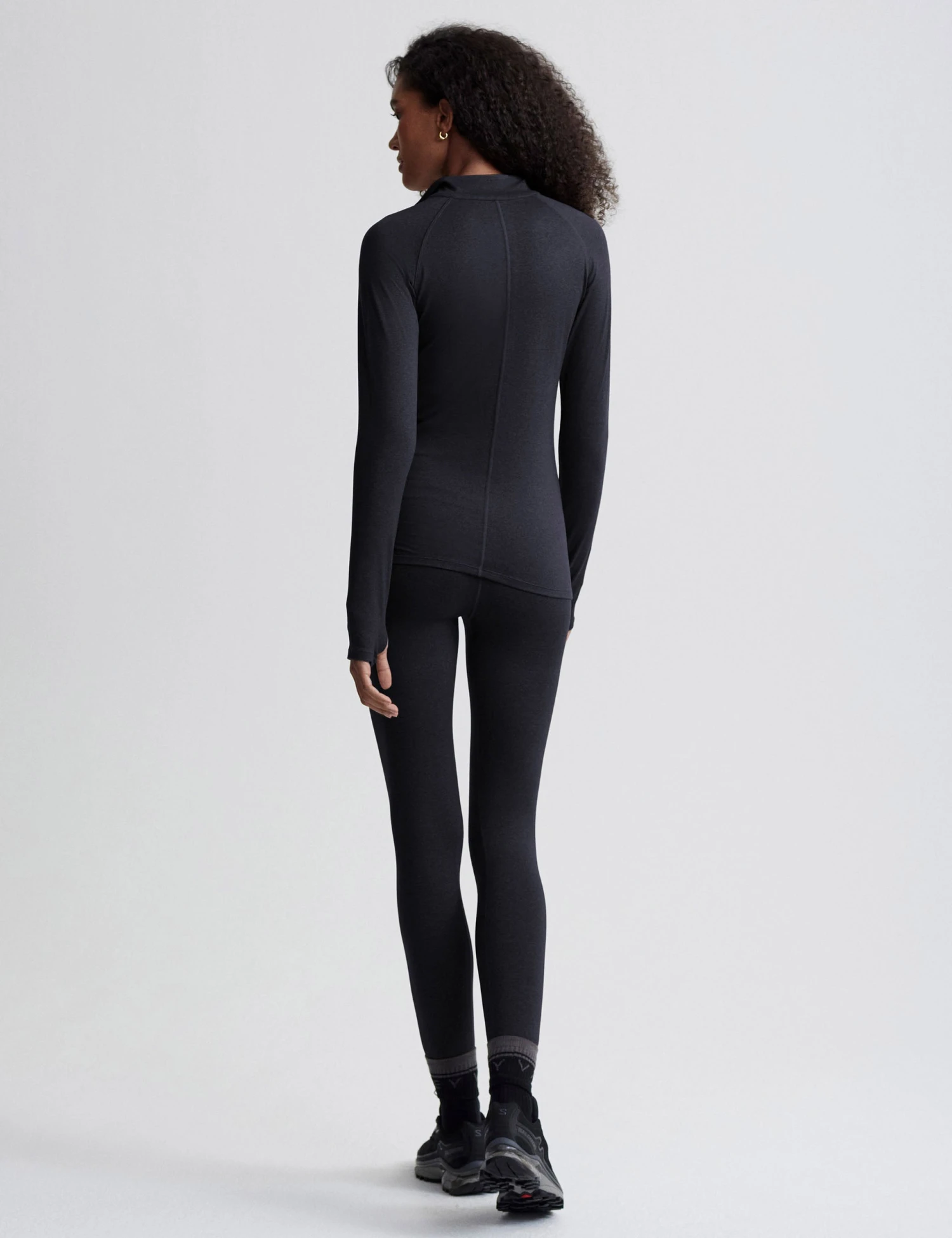 Varley Always Warm Half-Zip Base Layer Top - Black Marl 8 Varley Always Warm Half-Zip Base Layer Top - Black Marl - Image 6