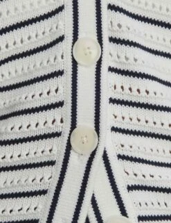 Varley Antonia Relaxed Cardigan - White/Blue Nights -The Sports Edit varley antonia relaxed cardigan white blue nights var02459 5