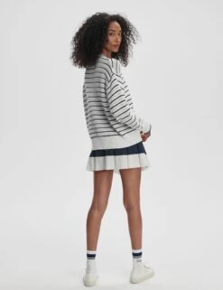 Varley Antonia Relaxed Cardigan - White/Blue Nights -The Sports Edit varley antonia relaxed cardigan white blue nights var02459 8