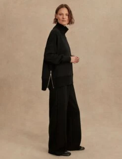 Varley Barker High-Neck Sweat - Black -The Sports Edit varley barker high neck sweat black var01763 6