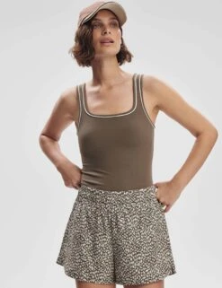 Varley Barney Piped Tank - Chocolate Chip 10 Varley Barney Piped Tank - Chocolate Chip -The Sports Edit varley barney piped tank chocolate chip var02566 2