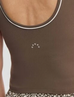 Varley Barney Piped Tank - Chocolate Chip 12 Varley Barney Piped Tank - Chocolate Chip -The Sports Edit varley barney piped tank chocolate chip var02566 6