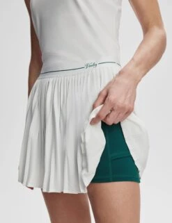 Varley Clemency Mid Rise Skort 13.5" - White -The Sports Edit varley clemency mid rise skort 13 5in white var02608 7