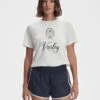 Varley Coventry Branded Tee - White -The Sports Edit varley coventry branded tee white var01808 1