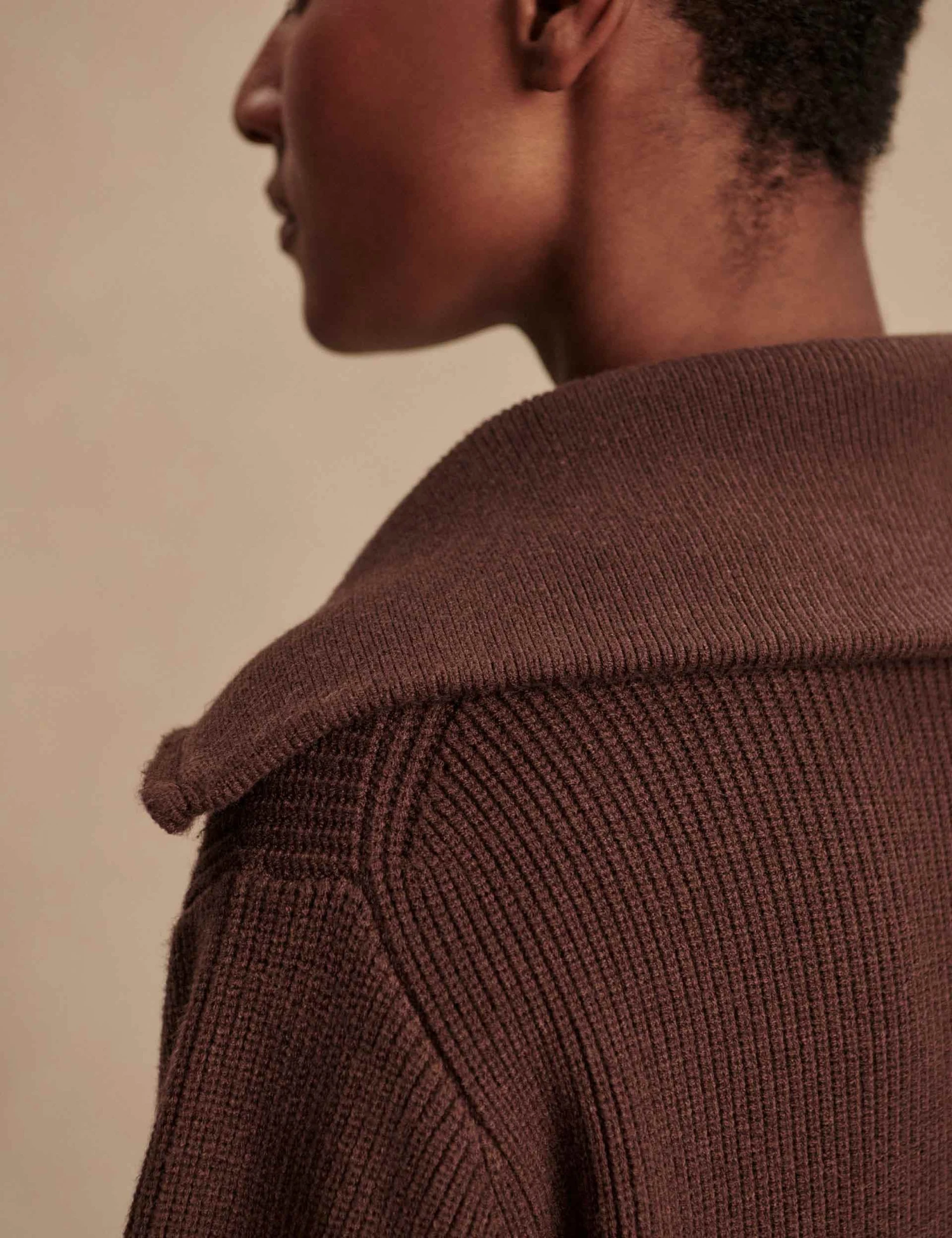 Varley Enrico Knit Jacket - Coffee Bean 5 Varley Enrico Knit Jacket - Coffee Bean - Image 3