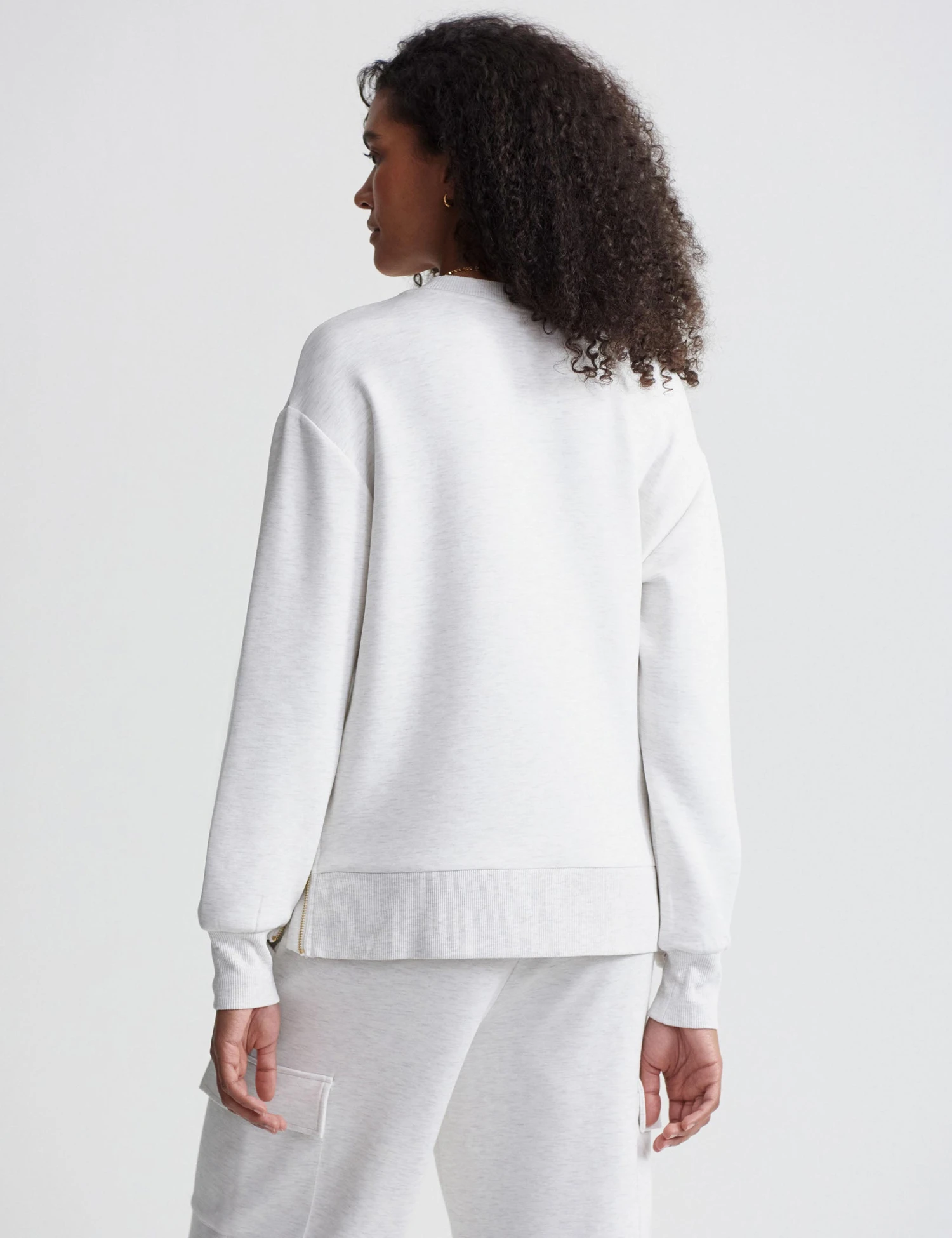 Varley Gabriella Sweat - Ivory Marl 4 Varley Gabriella Sweat - Ivory Marl - Image 2