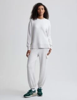 Varley Gabriella Sweat - Ivory Marl 15 Varley Gabriella Sweat - Ivory Marl -The Sports Edit varley gabriella sweat ivory marl var02084 6