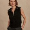 Varley Hally Half-Zip Rib Vest - Black Fleck