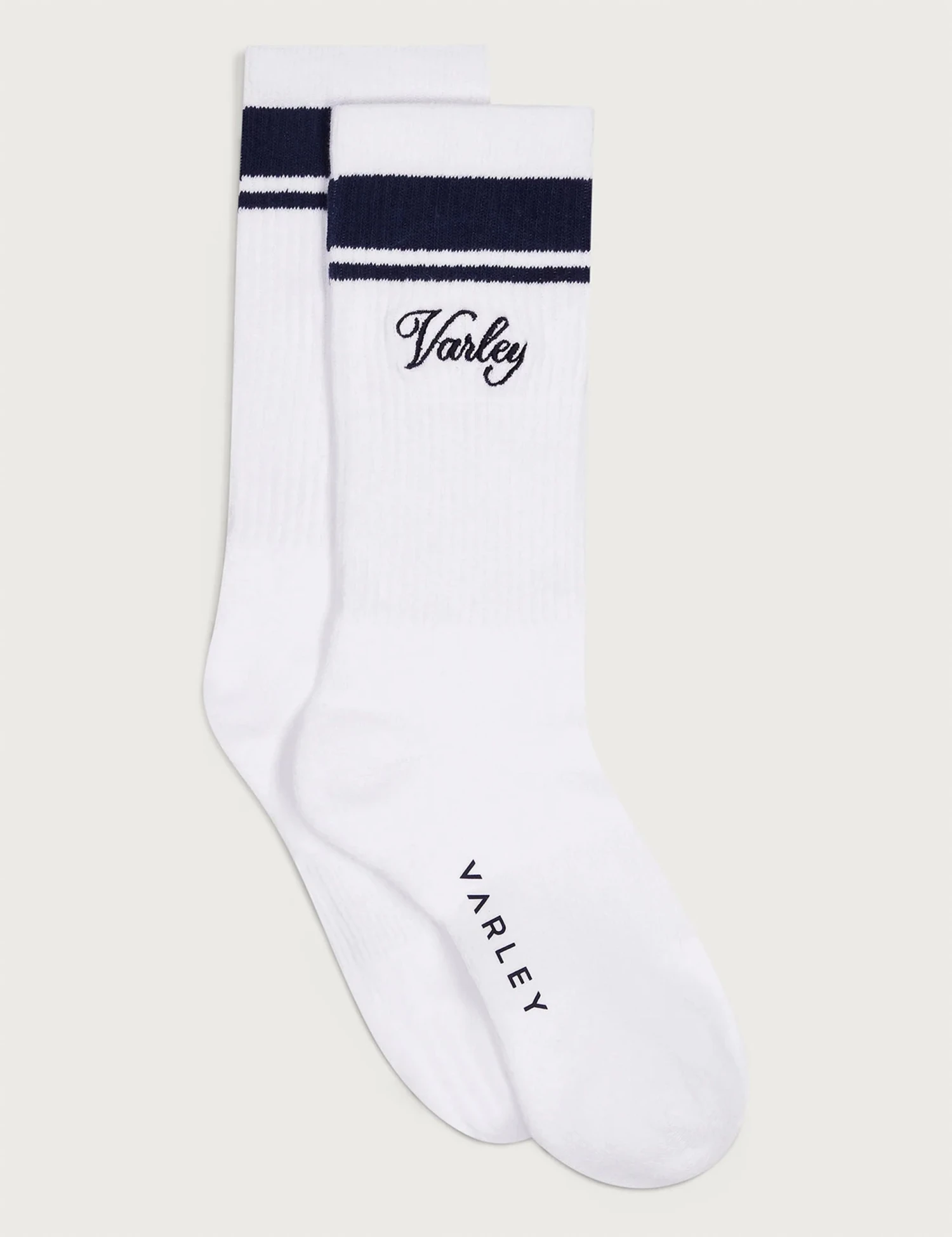 Varley Lamar Club Stripe Sock - White/Blue Nights 3 Varley Lamar Club Stripe Sock - White/Blue Nights