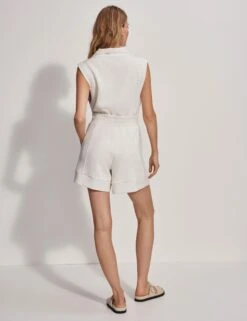 Varley Linvale Playsuit - Ivory Marl -The Sports Edit varley linvale playsuit ivory marl VAR01904 WHI 7
