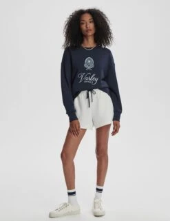 Varley Rasco Namesake Sweat - Navy/White -The Sports Edit varley rasco namesake sweat navy white var02476 4