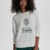 Varley Rasco Namesake Sweat - White/Forest -The Sports Edit varley rasco namesake sweat white forest var02476 1