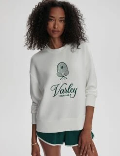 Varley Rasco Namesake Sweat - White/Forest