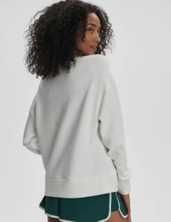 Varley Rasco Namesake Sweat - White/Forest -The Sports Edit varley rasco namesake sweat white forest var02476 3