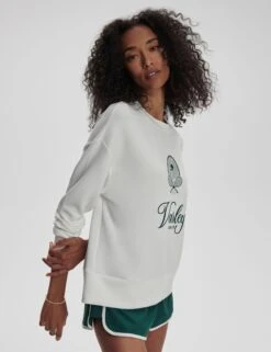 The Sports Edit -The Sports Edit varley rasco namesake sweat white forest var02476 6