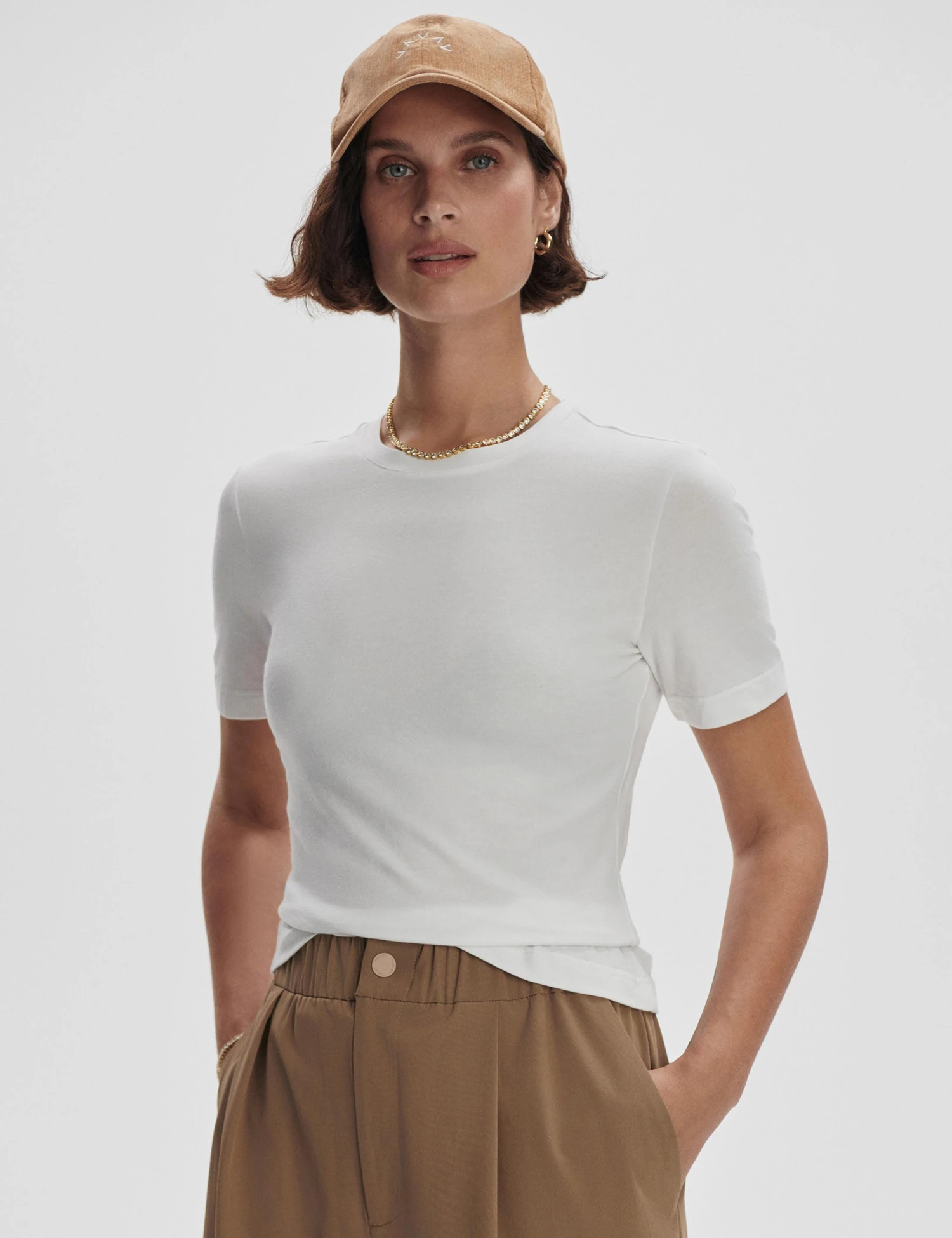 Varley Regina Fitted Tee - White 6 Varley Regina Fitted Tee - White - Image 4