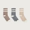 Varley Spencer Sock 3 Pack Marl - Acorn/Charcoal/Sand -The Sports Edit varley spencer sock 3 pack marl acorn charcoal sand var03001 1