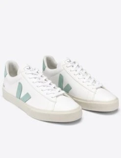 Veja Campo Leather - White Matcha -The Sports Edit veja campo leather trainers white matcha CP052485 2