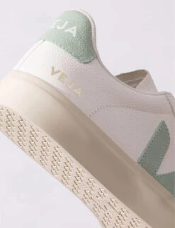 Veja Campo Leather - White Matcha -The Sports Edit veja campo leather trainers white matcha CP052485 4