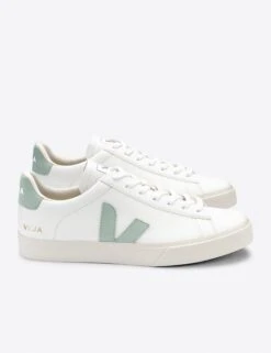 Veja Campo Leather - White Matcha -The Sports Edit veja campo leather trainers white matcha CP052485 6