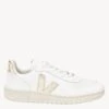 Veja V-10 Leather - White Platine -The Sports Edit veja v 10 leather trainers white platine VX022490 1