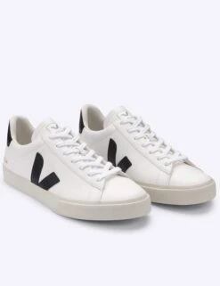 Veja Campo Leather - White Black -The Sports Edit veja w campo chromefree leather trainers white black CP051537 2