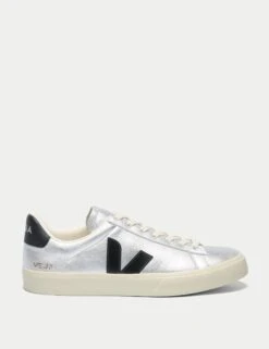 Veja Campo Leather - Silver Black