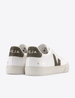Veja Campo Leather - White Kaki | Women's -The Sports Edit veja w campo leather trainers white kaki CP052347 3