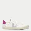 Veja Campo Leather - White Silver Ultraviolet -The Sports Edit veja w campo leather trainers white silver ultraviolet cp0520788 1